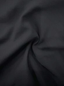 極簡休閒優雅時尚日常度假下午茶藝術風純色口袋薄款七分寬腿褲 黑色 夏季 靜奢風 - 黑色 - 查看 6