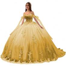 Vestidos de quinceañera de lujo con hombros descubiertos y apliques de encaje hinchado, vestido de baile precioso dulce 16 vestidos - Borgoña Deep - Ver 35