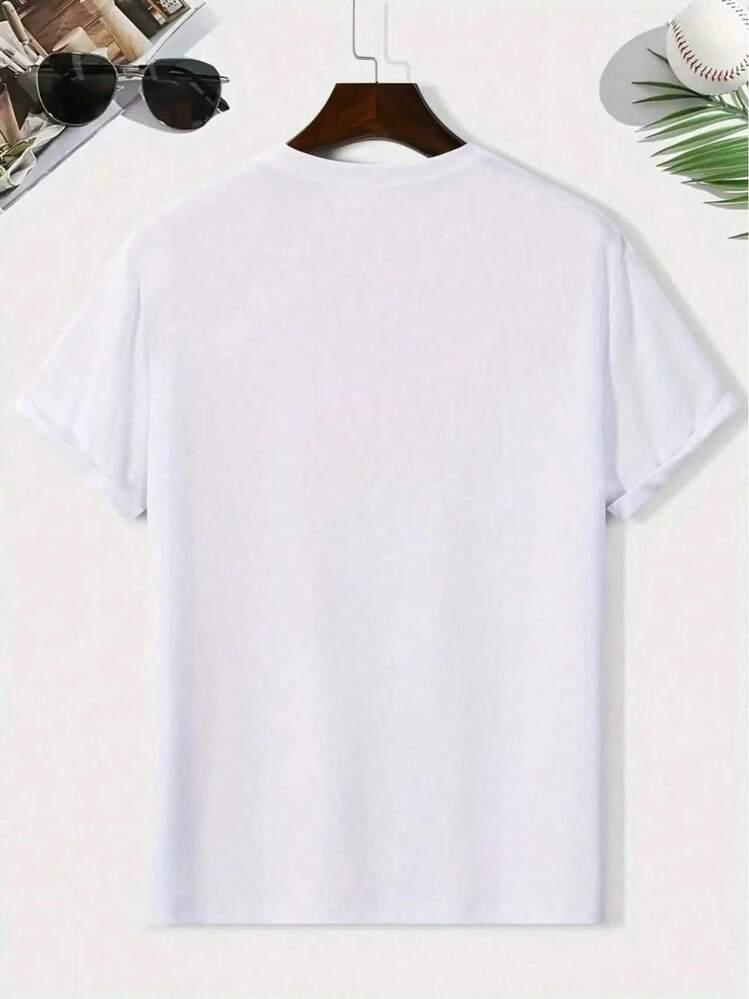 Women's Cowboy Hat, Plus Size Short Sleeve Sports T-Shirt - 白色 - 查看 2