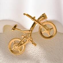 Stainless Steel Personalized Hip-Hop Style 18K Gold-Plated Bicycle Necklace Pendant Suitable For Men Women Daily Wear Street Couple Jewelry - Gold - View 5