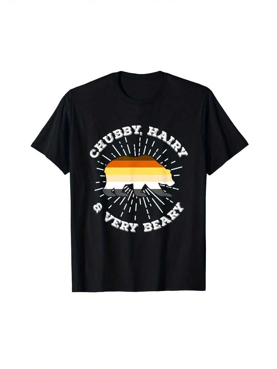 Camiseta unisex, ComunidadGayOsoOrgulloCamiseta-Gorducho,Esponjoso,yMuyDiversiónCon diseño de osoCamisetaNegroconArcoírisOsoDiseño,UnisexoyTranspirableCamisaGayComunidadRopa, vestimentaInfor - Negro - Ver 1