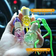 Skull Shaped Hanging Car Air Freshener 4 Scents Aroma Diffuser Rearview Mirror Pendant - Multicolor - View 2