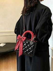 Dedoo Niche 高端 Dafei 女款包 2026 時尚奢華熱銷新款刺繡包，手提包、單肩包與斜挎包，適用度假旅行、通勤、禮物、派對、新娘包 - 黑色 - 查看 4