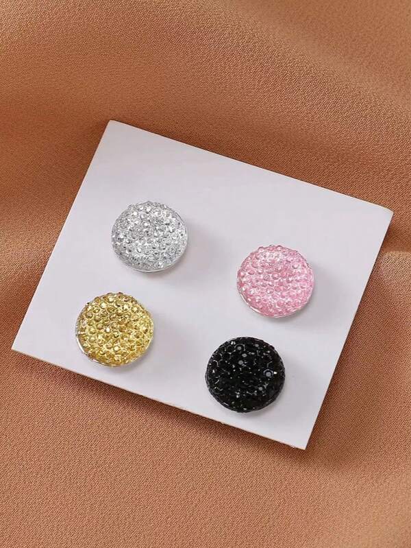 1/2 piezas/Set Alfileres de Magnéticos Fuertes para Hiyab, Negro & Blanco, Clips Elegantes para Pañuelos de Ramadán
