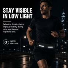 Unisex Slim Running Waist Belt, No-Bounce Phone Holder Waist Bag, Suitable For IPhone Pro Max And All Smartphones, Lightweight Sweat-Proof Running Gear, With Reflective Stripes, Suitable For Jogging, Workout, Walking. - Multicolor - View 8