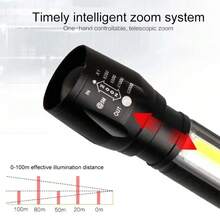 1件/2件裝迷你LED手電筒 USB充電 超亮便攜式戶外緊急照明燈 - 手電筒 - 查看 4