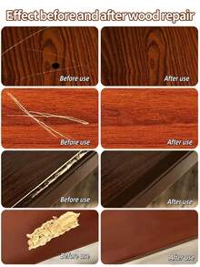 Wood Repair Paste - Furniture Repair Paste, Brown Repair Paste. Suitable For Repairing Scratches, Cracks And Faded Marks. Suitable For Wooden Doors, Windows, Cabinets, Tables, Chairs, Floors And Office Furniture - Solid State - View 8