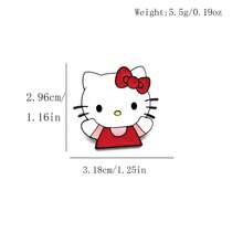 1 pieza Insignia de metal con diseño de gato de dibujos animados lindo y dulce, broche de aleación, accesorio para bolso, pin - Multicolor - View 10