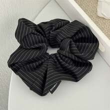 2026 Novo Scrunchie de Cabelo Estilo Coreano Elegante com Listras em Tecido Plus Size, Elástico de Cabelo Multiuso de Alta Qualidade, Faixa de Cabelo para Rabo de Cavalo Fashion para o Dia a Dia, Corda Fixadora de Rabo de Cavalo Feminina, Alta Elasticidade e Durabilidade - Multicolorido - Visão 5
