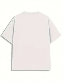 Plus Size Men's Anime Character Graphic Print T-Shirt For Summer, Sports Outdoor Short Sleeve Tees For Males - White - View 2