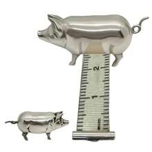 Vintage Style Mini Pig Tape Measure, Retro Metal Soft Tape Measure, Suitable For Sewing And Crafts, Cute Sewing Tape Measure Measuring Tool - Creative Pig Design - View 5