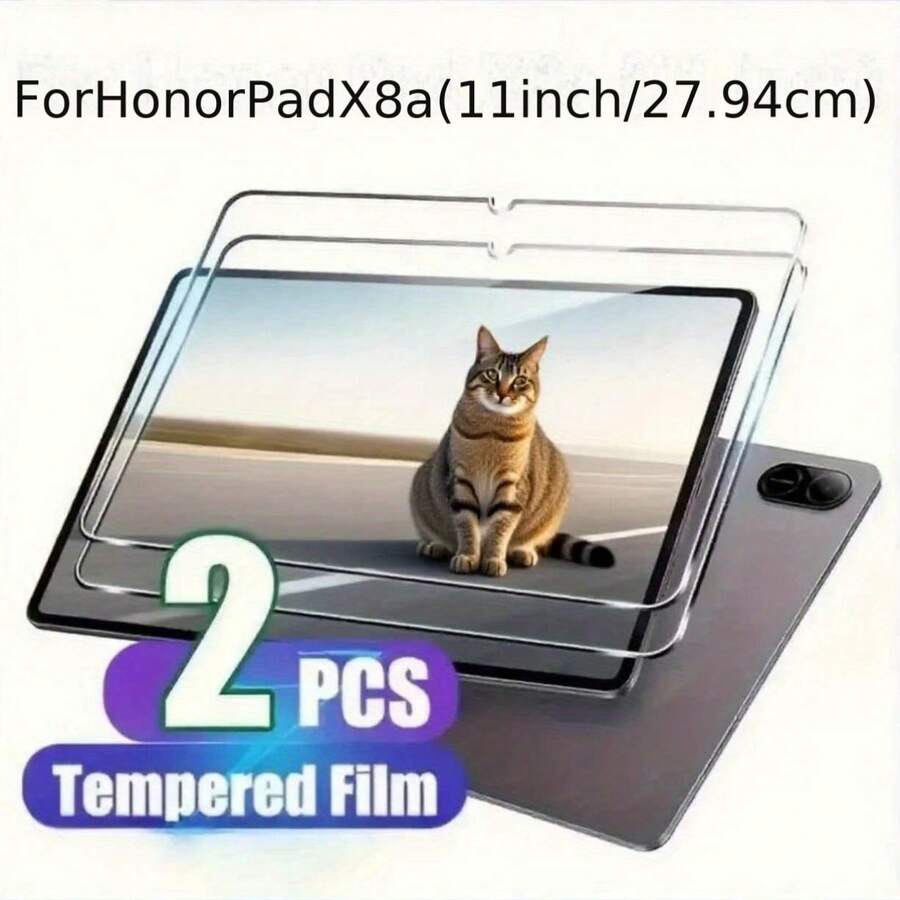 2pcs Pad X8a 11 Inch 2024 Tempered Glass Screen Protector, 9H Hardness, Anti-Scratch, Anti-Bubble, High Definition Transparent Film, Smooth Surface - Clear - View 1