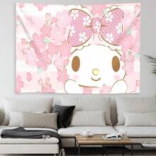 1pc Cute Cartoon Style Room Decor - Suitable For Bedroom, Living Room And Dormitory. Featuring A Cute Picnic Theme Wall Hanging, Also Serves As A Fabric Banner For Holiday Celebrations. Perfect For Decorating Rooms, Dorms And Indoor Leisure Spaces. Great As A Birthday Or Holiday Gift For Fans And Friends, Or As A Home Decor Background. - 1PC - View 1