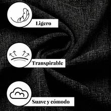 Camisas De Manga Corta con Botones para Hombre,Hombre Camisa Casual Manga Corta con Botones Ocultos,Adecuada para Playa,Trabajo,Cita. - Negro - Ver 6