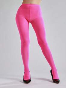 1pc Women's Colorful Velvet Tights, Anti-Snagging, Slimming, Super Elastic, Thick Leggings, Fashionable, Multiple Colors Available - Multicolor - View 24