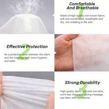 20/100pcs Disposable Bed Sheets, Suitable For Beauty Salon, Spa Massage Services, Non-Woven Breathable Bed Sheets, Size 80*180 Cm, Applicable For Tablecloth, Eyelash Extensions, Tattoo, Travel And Other Fields. - White - View 8