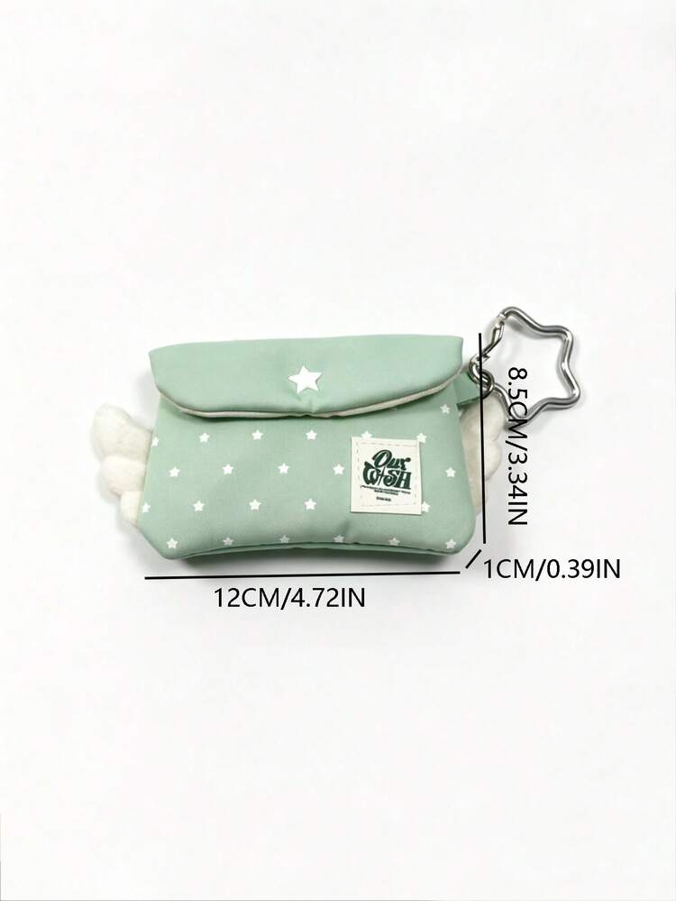 Japanese & Korean Style Niche Design Anime Polka Dot Green Storage Pouch Coin Purse Lightweight Acrylic Pendant Fashion Personalized Bag - Mint Green - View 5