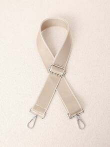 Correa de cincha ancha con borde blanco y contraste de color minimalista, hebilla de metal ajustable con alivio de presión, correa de repuesto versátil para bolso de un solo hombro y bandolera, accesorio de bolso multicolor - Multicolor - Ver 17