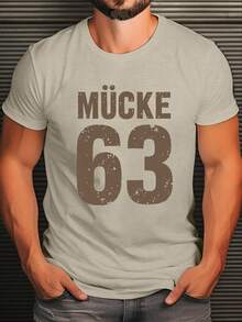 Mosquito Vintage M  63 Sports Typography Crinkle Plus Size Men'S T-Shirt - 白色 - 查看 7