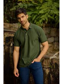 Alfani Paq 3 Playeras Polo para Hombre Manga Corta 100% Algodón - Vino/Marino Jaspe/Negro Jaspe - Ver 5