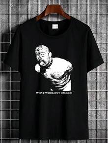 La rara canción de GG Allin "What Wouldn't Do?" Camiseta Gráfica Punk Rock Unisex Tallas S-2XL, Diseño de Cristo, Ropa Urbana de Estilo Marcante, Ajuste Transpirable, Atuendo Casual, Ropa de - Negro - Ver 1