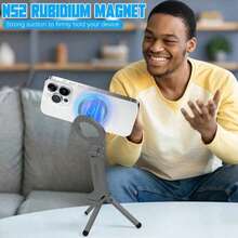 1 buah Dudukan Ponsel Mobil Magnetik Lipat Portabel dengan Tripod, Dudukan Meja, Alas Meja Mini Multifungsi untuk Perjalanan dan Kantor, Tanpa Baterai, Tripod Ringkas, Desain Bergaya - MultiWarna - View 6