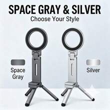 1 buah Dudukan Ponsel Mobil Magnetik Lipat Portabel dengan Tripod, Dudukan Meja, Alas Meja Mini Multifungsi untuk Perjalanan dan Kantor, Tanpa Baterai, Tripod Ringkas, Desain Bergaya - MultiWarna - View 11