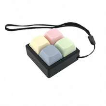 Creative Macaron Color Keycap Stress Relief Toy Square 4-Key Mechanical Keyboard Keycap Stress Relief Toy - Multicolor - View 5