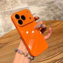 Funda para Teléfono: Funda para Apple  17 Pro Max, Funda de Vidrio Macaron Ice-sense para  16, Estilo Nuevo Simple para 15, Parejas para 14, Color Sólido para 13, Cobertura Completa de Lente para 17 Pro, Funda para  16 Pro - 4 - Ver 3