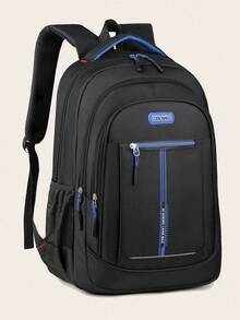 Mochila Estudiantil de Gran Capacidad Estilo Universitario para Mujeres, Adecuada para Escuela Secundaria, Preparatoria, Universidad - Negro 2 - Ver 2