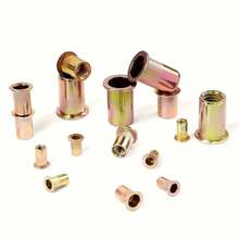 860Pcs Rivet Nut Kit, SAE UNC Rivet Nut Assortment 6-32,8-32,10-24,1/4"-20,5/16"-18,3/8"-16,1/2"-13, Zinc Plated. Carbon Steel Flat Insert Threaded Rivet Nut Kit With Housing Automotive, Furniture And Industrial Projects Dad G - Rivet Nut Setting Tool Set Whitout Rivet Nut - View 8