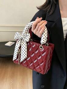 Dedoo Niche 高端 Dafei 女款包 2026 時尚奢華熱銷新款刺繡包，手提包、肩背包與斜挎包，適用於度假、旅行、通勤、禮物、派對、新娘包 - 酒紅色 - 查看 3