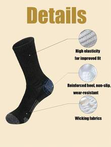 1/5/10 Pairs Plus Size Men's Basketball Sports Mid-Calf Socks, Work Socks, Basketball Socks, Long Tube Socks For Couples, Non-Slip, Durable, Sports Socks - Multicolor - View 3
