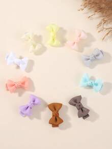 bilicaca 20pcs Mini Bow Hair Clips For Kids, Cute Cartoon Girls Hair Clips Set, Hair Accessories, Full Coverage Clips, No Damage To Hair, Hair Clips Hair Accessories For Girls, Hair Styling, Multi-Color Combination Versatile Headwear Suitable For Daily Wear - Multicolor - View 7
