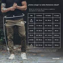 Holstone Jogger Slim Fit de Gabardina Premium - Pantalones para Hombre Casuales Deportivos - Ropa y Moda para Hombre - Pantalón de Algodón - Gris Oxford - Ver 7