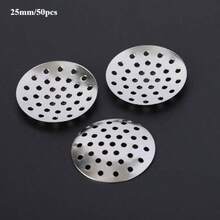50pcs Round Hollow Metal Tray, Perforated Disc Base, Handmade Metal Brooch DIY Jewelry Accessories - Round Hollowed-out Tray - View 18