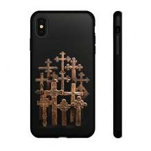 Cruces de Madera Talladas, Ornamentación Decorativa Bizantina, Arte Cristiano Ortodoxo, Funda para iPhone,  Galaxy, HONOR, , OPPO - Multicolor - Ver 9