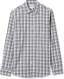 Essentials para hombre ajuste Regular manga larga camisa de cuadros - Azul claro - Ver 7