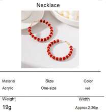 Vintage Fashion Personalized Bold Large Hoop Earrings With Red Spray Paint Design, Women's Jewelry Versatile Design Earrings Gift - Red - View 6