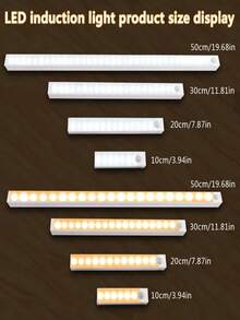 Luz LED con sensor de movimiento recargable por USB - Iluminación recargable para caravana, luz nocturna de color blanco cálido, adecuada para cocina, armario, pasillo, escaleras, habitación, iluminación nocturna, perfecta para hotel, bar, restaurante, decoración del hogar, accesorios para caravana, iluminación interior - Blanco - Ver 9