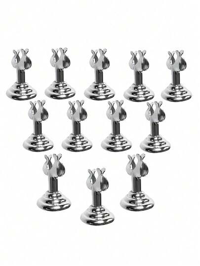 1 st bordsnummerhållare i rostfritt stål, silver, för bröllopssäsong, namnkort-/bordsnummerställ, festkortshållare, namnkortshållare för skrivbord, bordskortshållare, mini bordskortshållare, kort bordsnummerhållare