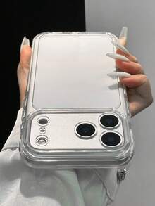 可愛柔和色調果凍手機殼，適用於 iPhone 17 Pro Max、17 Pro、17 Air、17、16 Pro Max、16 Pro、16 Plus、15 Pro Max、15 Pro、15、14 Pro Max、14 Pro、15、16、12、13 機型，防摔相機鏡頭保護 - 白色 - 查看 2