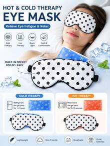 1pc Polka Dot Sleep Eye Mask, Adjustable Strap Eye Mask, Polka Dot Pattern, Sleep Light-Blocking Eye Protection, Breathable And Light-Blocking, Relieve Eye Fatigue, Suitable For Girls' Naps, Applicable For Midday Rest, Office Workers, Students And Indoor/Outdoor Use, Dorm, Travel Essential, Bridal Party Favor - Multiple Styles - View 10