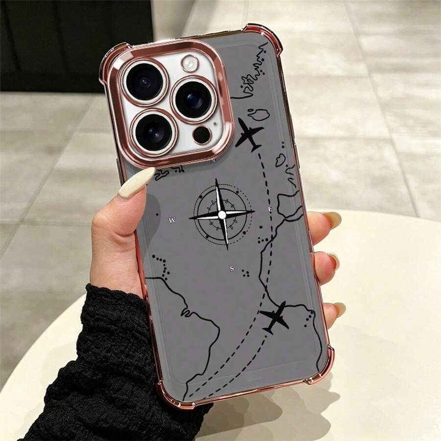 Airplane-Style Cell Phone Case With A Modern Design And Full Drop Protection, Suitable For Multiple Mobile Phone Models Such As The 5 Series Up To The 17 Pro, Including Plus, Pro, Pro And 16e, The A And S Series With A03, A04, A04e, A05, A06, A12, A15, A22, A32, A34, A35, A54, A55, S23, S24 Ultra, Moto G52, G54, G84, C40, C65, M5s, M6 Pro 4G, X5, Pro And 9A, A3, Note 11 4G, A Comfortable And Durable Case For Everyday Personal Use - 多色5 - 查看 1