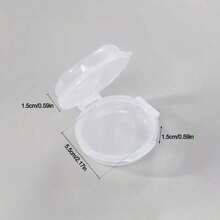 1pc Small Transparent Plastic Round/Rectangular Storage Box - Portable Makeup Pad And Cotton Swab Storage Box, Sealed Travel Design, Suitable For Brushes, Balls, Beads, Etc. - Bathroom And Vanity Storage, Cotton Swab Storage Box, Transparent Storage Box - Multicolor - View 7