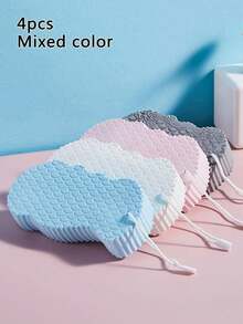 2 Peças Conjunto de Esponja de Banho com Design 3D de Escama de Peixe em Cores Aleatórias, Esfoliação Suave, Macia e Amigável à Pele, Limpeza 3D e Proteção da Pele, Limpeza e Esfoliação Completa, Proporcionando uma Experiência Relaxante de Banho SPA - Limpeza Mais Eficiente - Esponja de banho - Visão 1