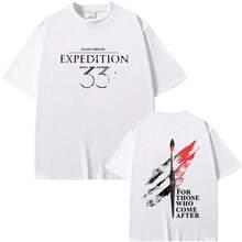 Clair Obscur Expedition 33 Per Che Cercano Eredi Maglietta Grafica, Merchandising RPG, Magliette Vintage Fantasy Oscuro Unisex per Donne e Uomini - 2 - Visualizzare 2