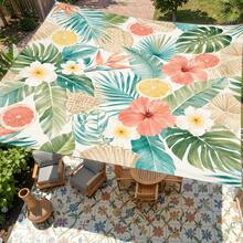 1pc Green Leaf Floral Pattern Sun Shade Canopy, Pastoral Style, Colorful, Large Size, UV Protection, Sturdy & Durable, Easy Installation, Suitable For Beach, Garden, Patio, Includes Rope - Multicolor - View 10