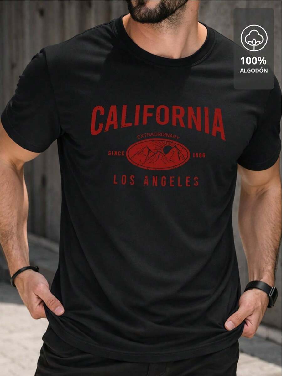 Camiseta 100%| Edición Urbana Masculina - Negro - Ver 1