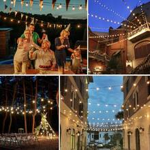 Outdoor String Lights G40,LED Festoon Rope Lights Fairy,Patio Garden String Light,Used For New Year Patio Garden Camping Party Terrace Decoration - Solar Energy - View 6